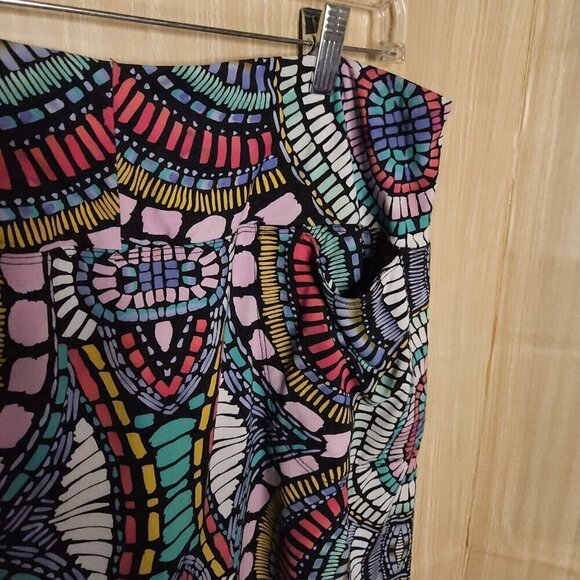 Tribal Bright Color Geometric Athletic Skirt Large - Picture 3 of 7